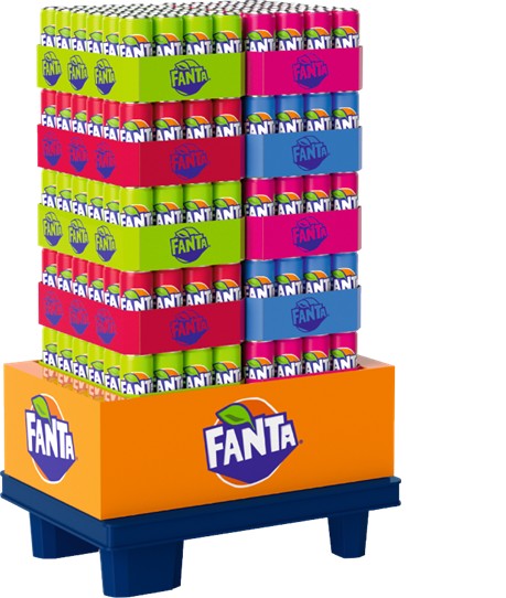 Gemengd Display Verfrissend Drank Fanta Mix