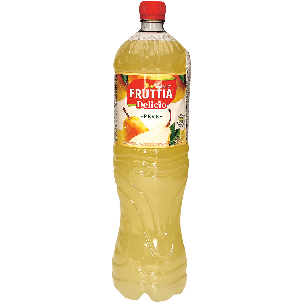 Verfrissingsdrank met perensmaak, met suiker en zoetstoffen.