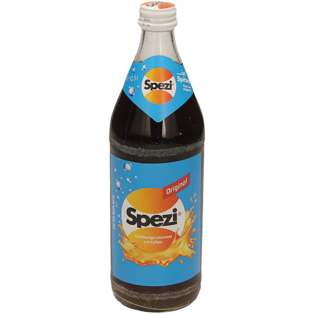 Wildbräu Original Spezi, cafeïnehoudende verfrissing, een mixdrank van cola en sinaasappellimonade