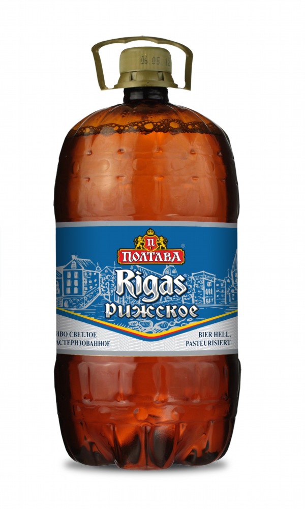 Bier "Rizhskoye" licht, gepasteuriseerd 4,6% vol.