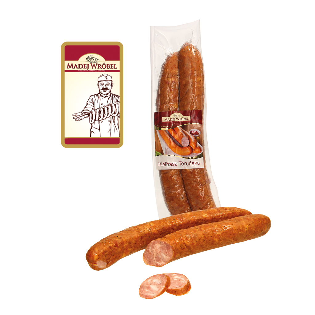 Копченая вареная колбаса из свинины с индейкой "Kielbasa tor