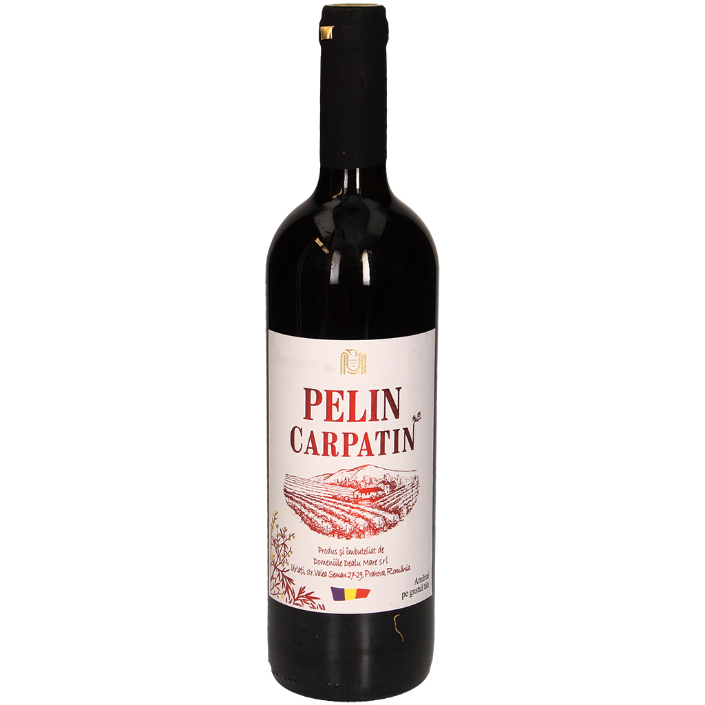 Pelin Carpatin Вермут-крепленое вино, ароматизированное травами, красное, полусухoe