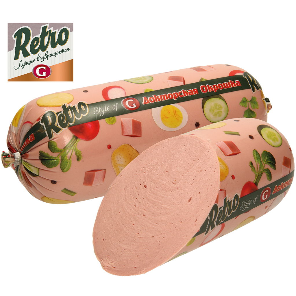 Gevogelte worstproduct RETRO "Doktorskaja Okroschka" van eig
