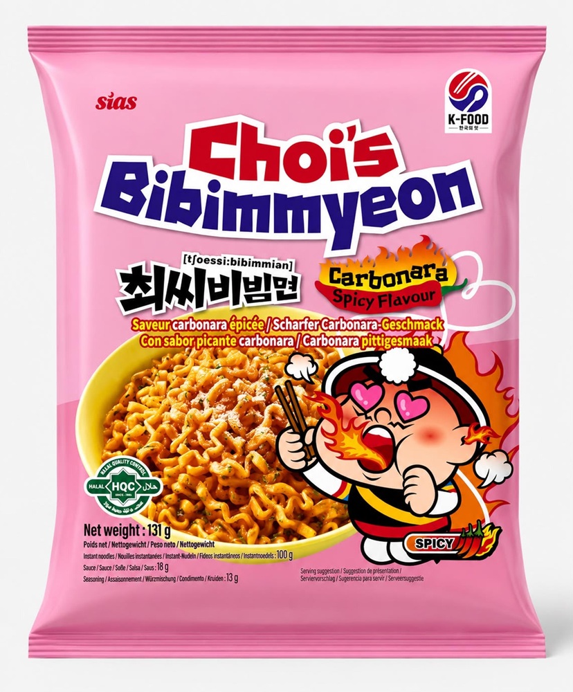 "CHOI’S BIBIMMYEON" Лапша быстрого приготовления с острым вк