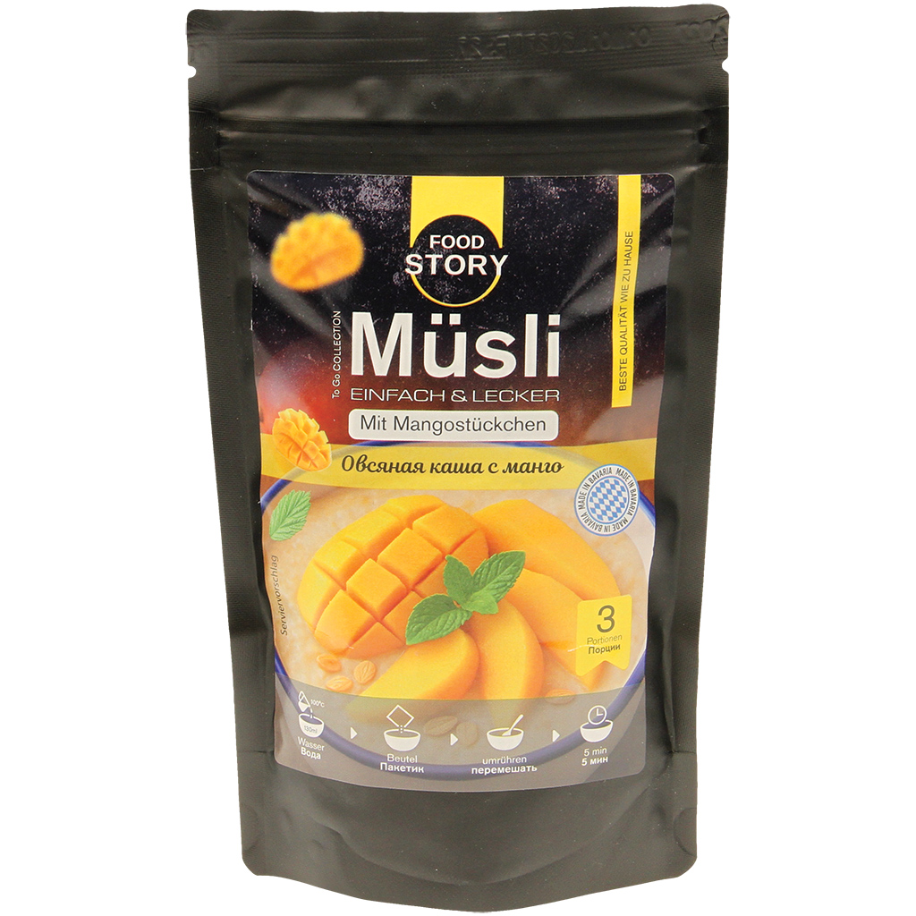 Havervlokkenpap, Muesli met mangostukjes