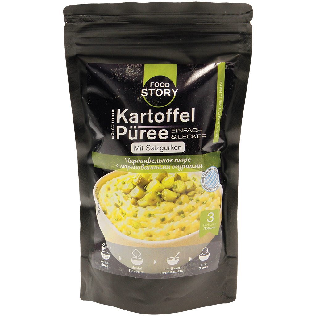 Картофельное пюре с маринованными корнишонами