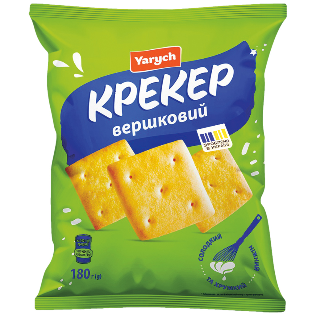 Crackers met room smaak.
