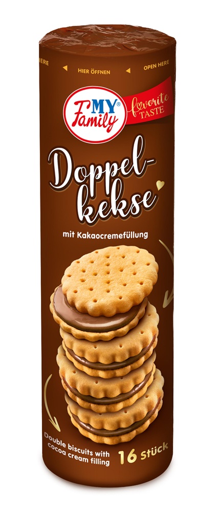 "MY FAMILY" Doppelkeksen met cacaocrèmevulling