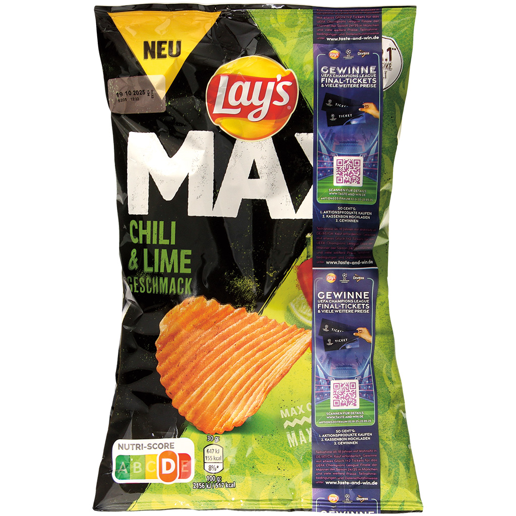 Lays Aardappelchips met Chili- en Limoensmaak