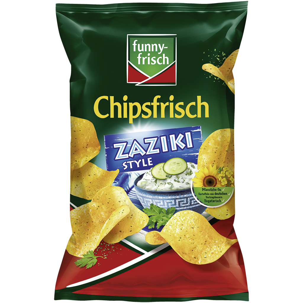 Aardappelchips Chipsvers Zaziki-stijl met romig-frisse yoghurtsmaak