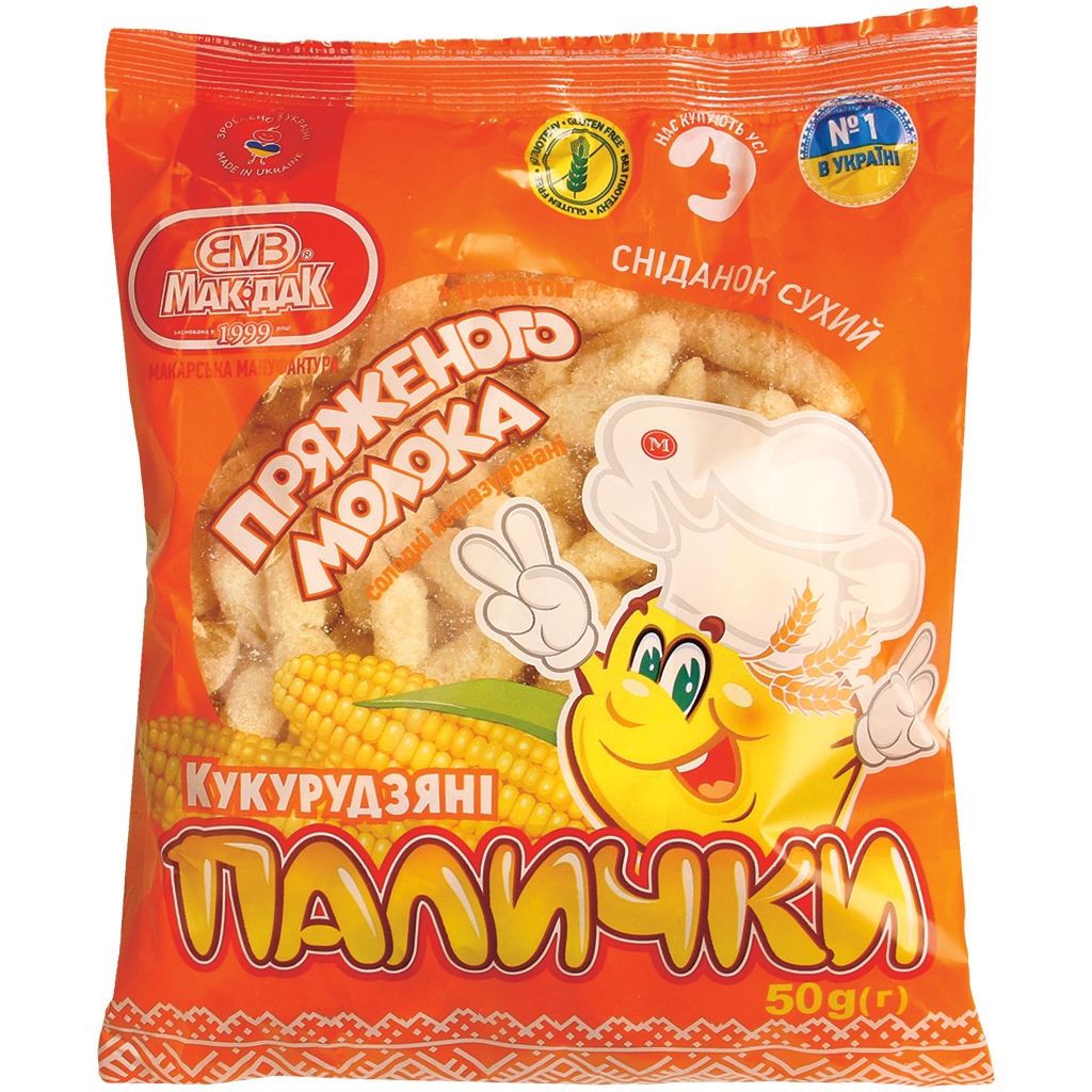 Сладкие кукурузные палочки со вкусом молока