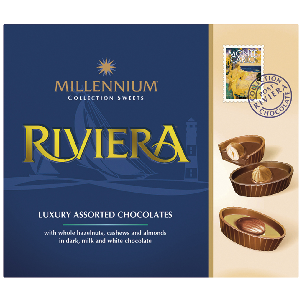 Millennium - RIVIERA - Kleurrijke pralinemix met notenvulling