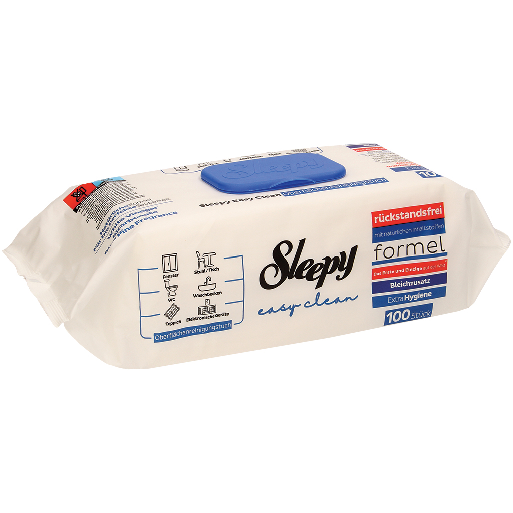 Sleepy Easy Clean Oppervlakte reinigingsdoekjes, blauw