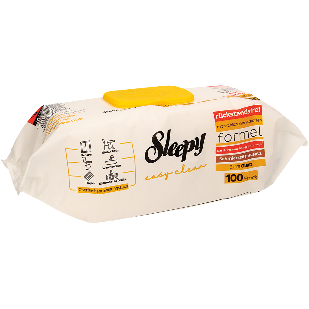 Sleepy Easy Clean Oppervlakte reinigingsdoekjes, geel