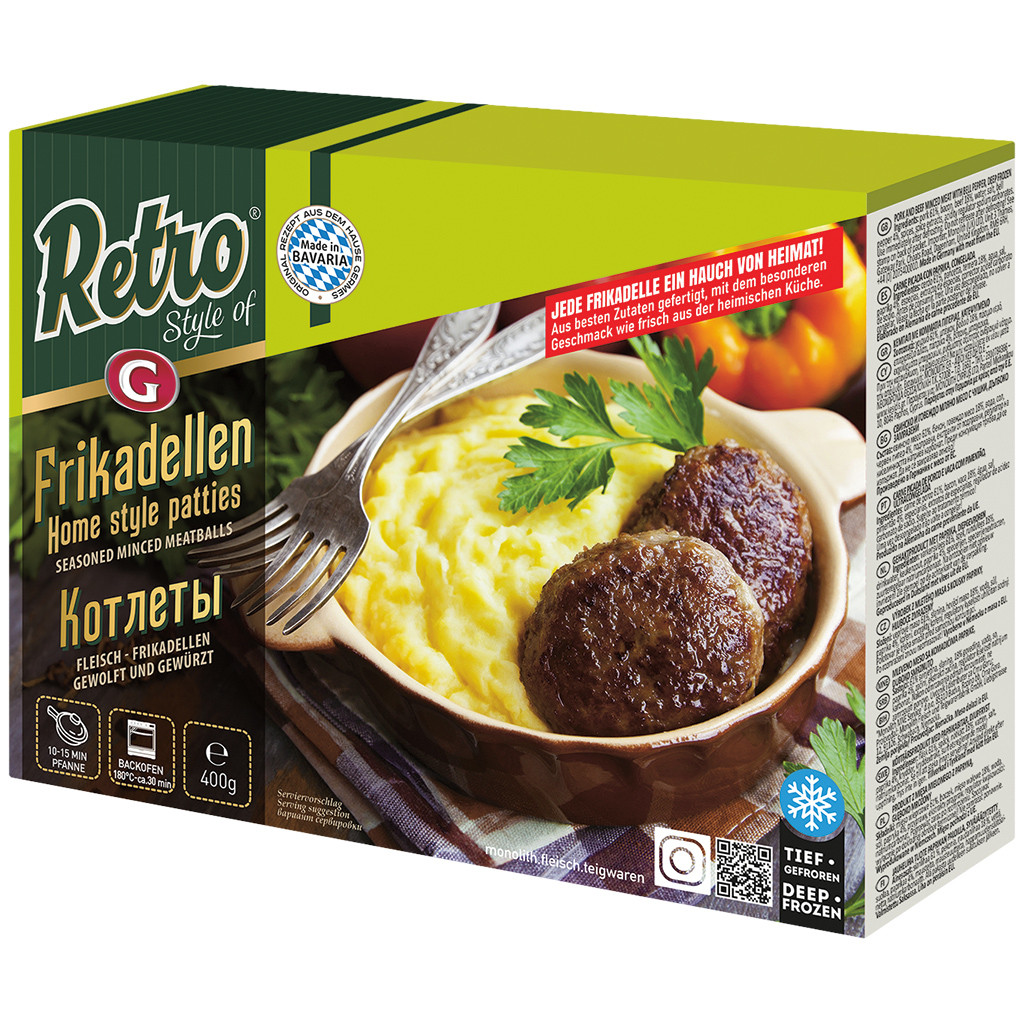 Retro Kotlety Vleeshamburger, diepgevroren