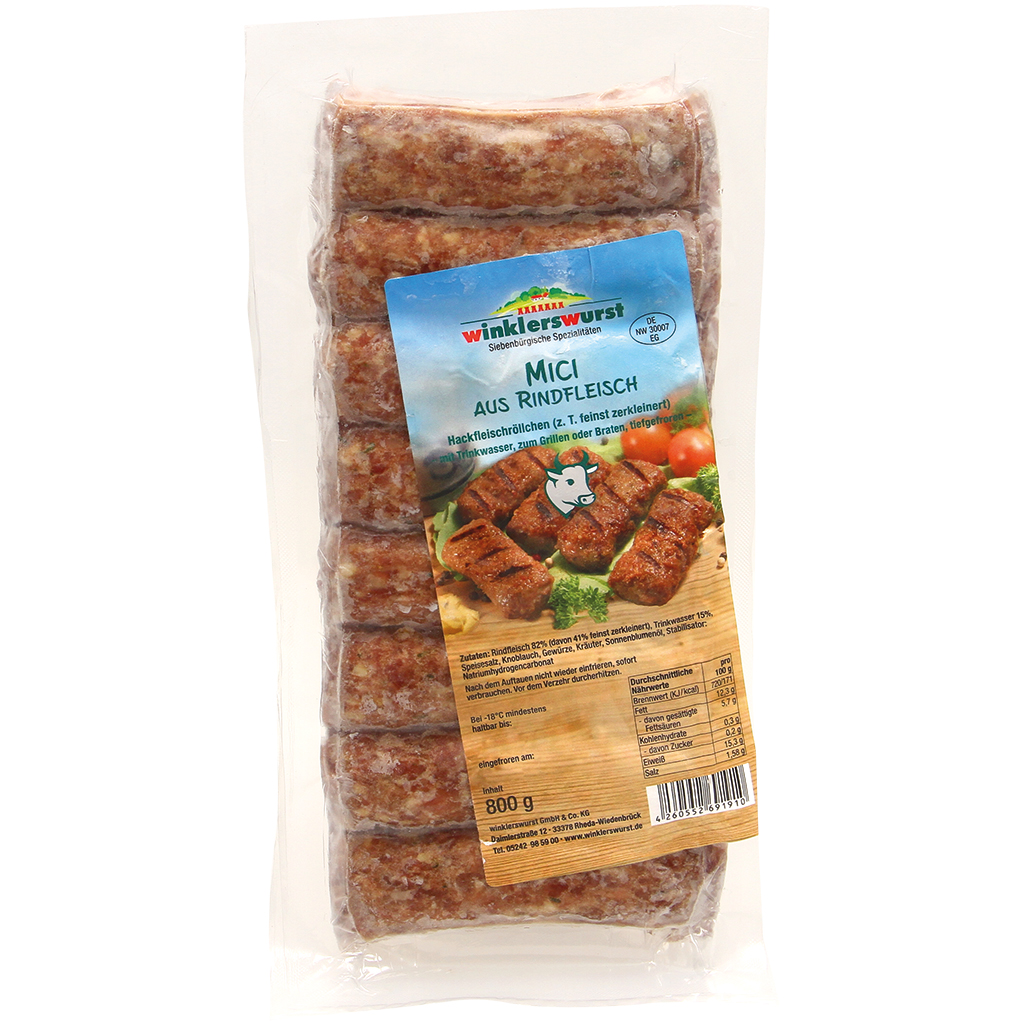 Мичи - румынские колбаски из измелченного мяса говядины, с д