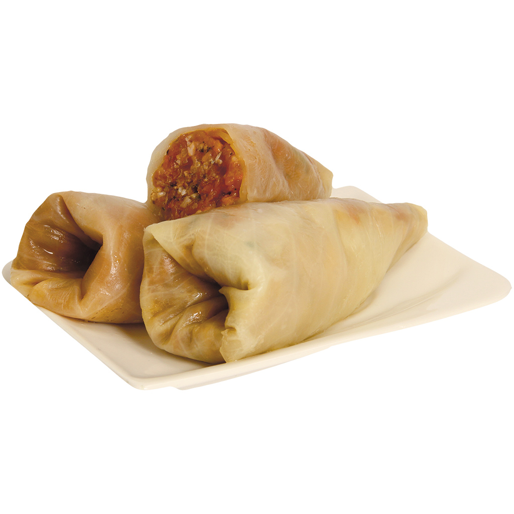 Koolrolletjes – Koolwikkels met fijngehakt vleesvulling, rauw, diepgevroren / los