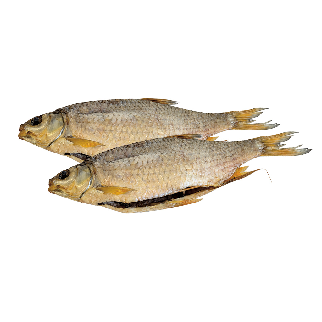 Плотва (Rutilus rutilus) потрошеная, сушеная и соленая, глубокой заморозки / товар на развес