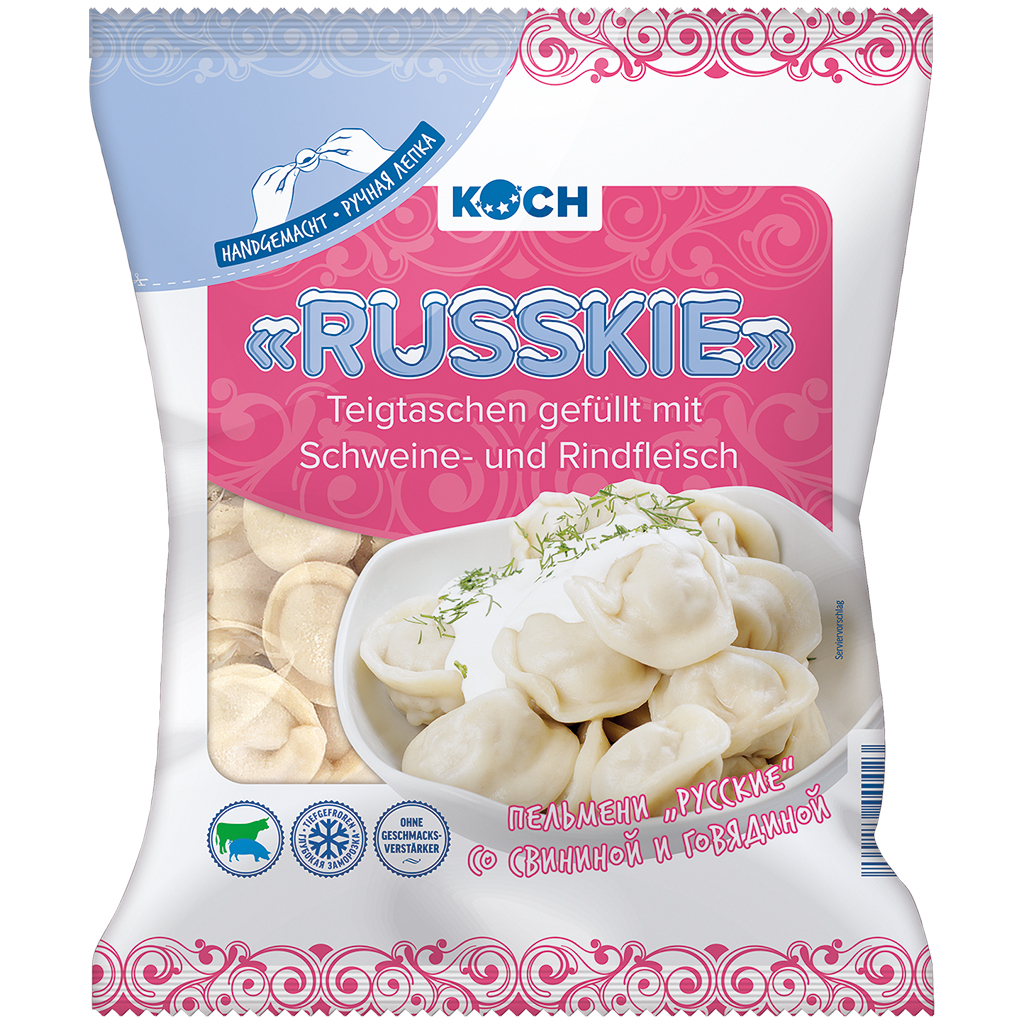 Пельмени "Русские" со свининой и говядиной, замороженные