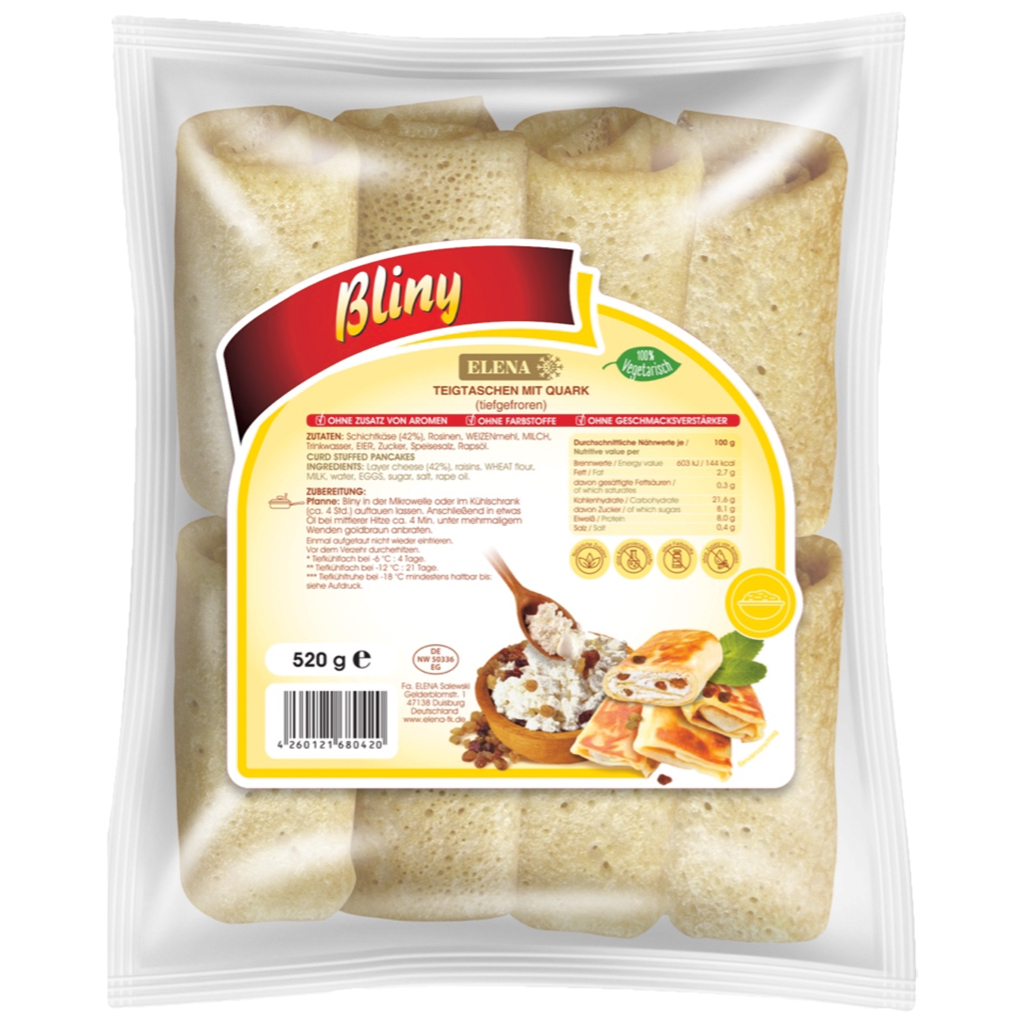 Pannenkoeken gevuld met kwark