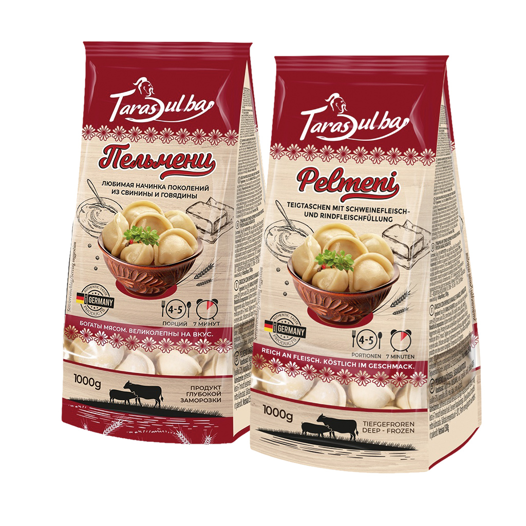 Pelmeni "Taras Bulba" - deegwaren met varkensvlees- en rundv