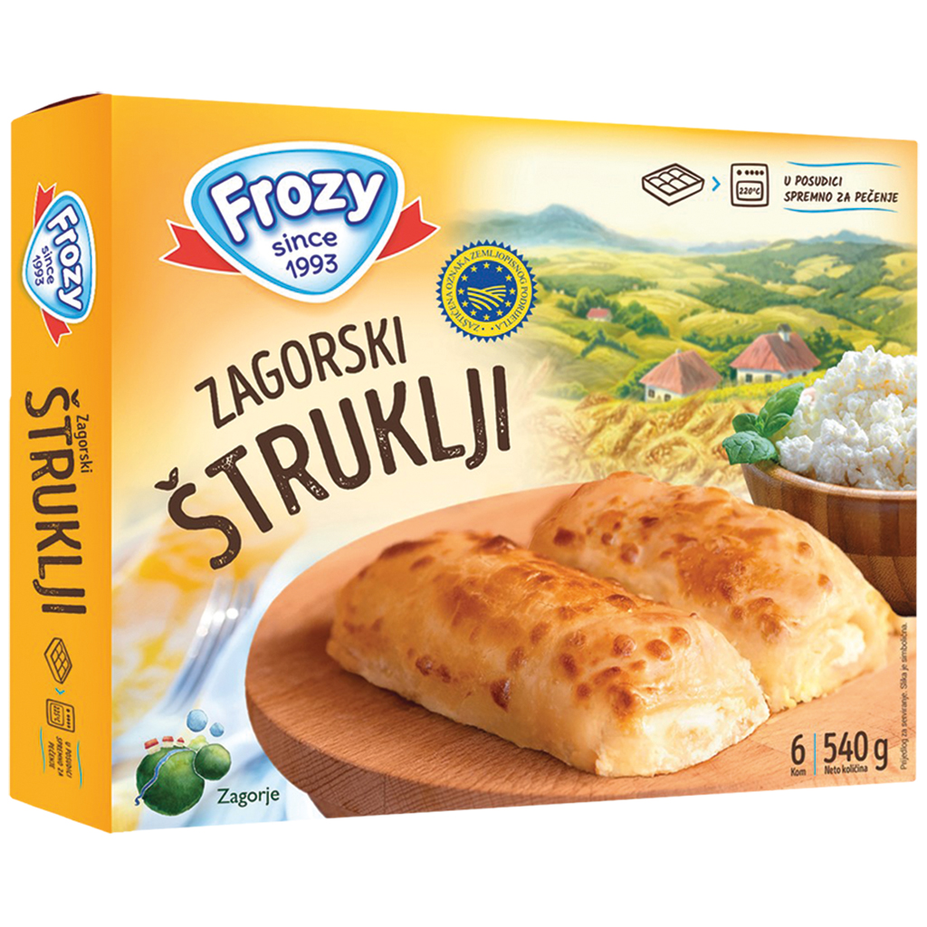 "Zagorje Struklji" Strudeldeeggebak met roomkaasvulling, diepgevroren