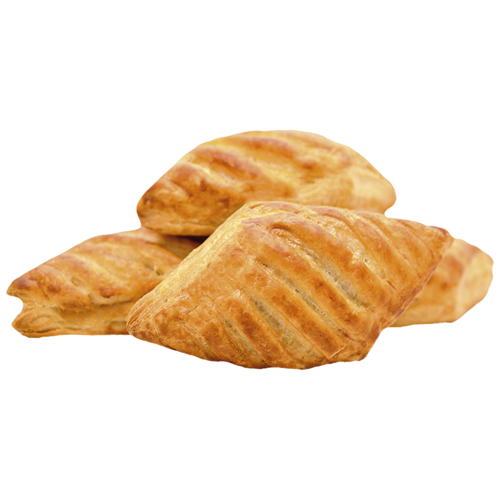 Mini bladerdeeggebakjes met een vulling met abrikozensmaak, om af te bakken, diepgevroren