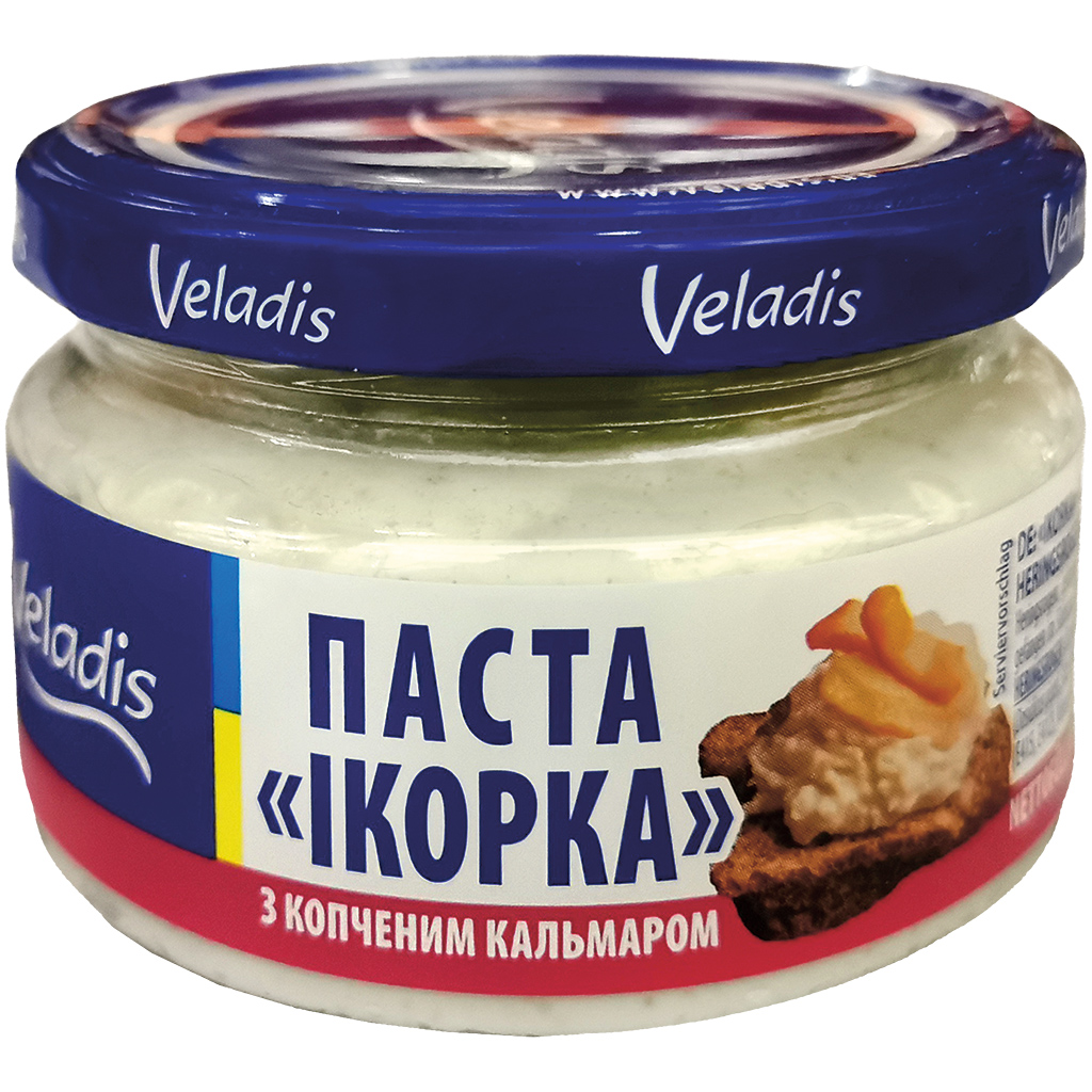 "Ikorka" - Broodbeleg met haringkuit en gerookte inktvis