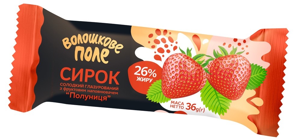 Сырный батончик с клубничной начинкой