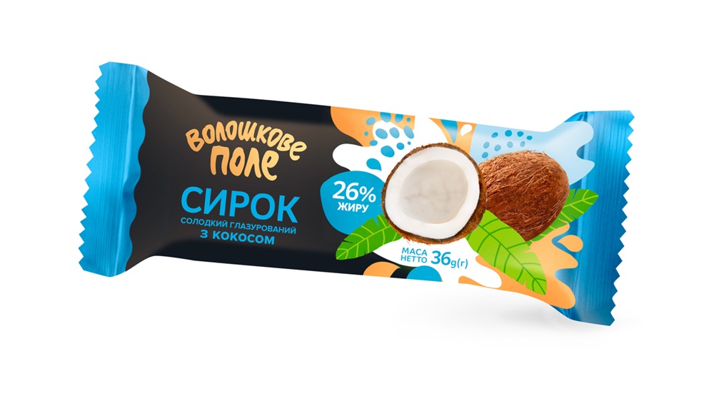 Frischkäseriegel met kokosrasp in cacao-vetglazuur, diepgevroren