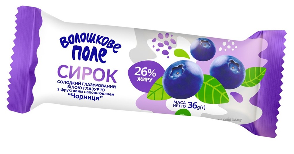 Сырный батончик с черничной начинкой