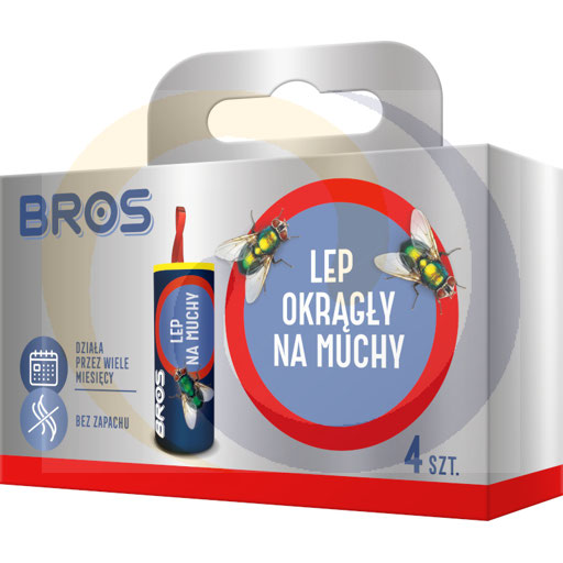 Ronde vliegenpapier voor vliegen 4 stuks. Bros
