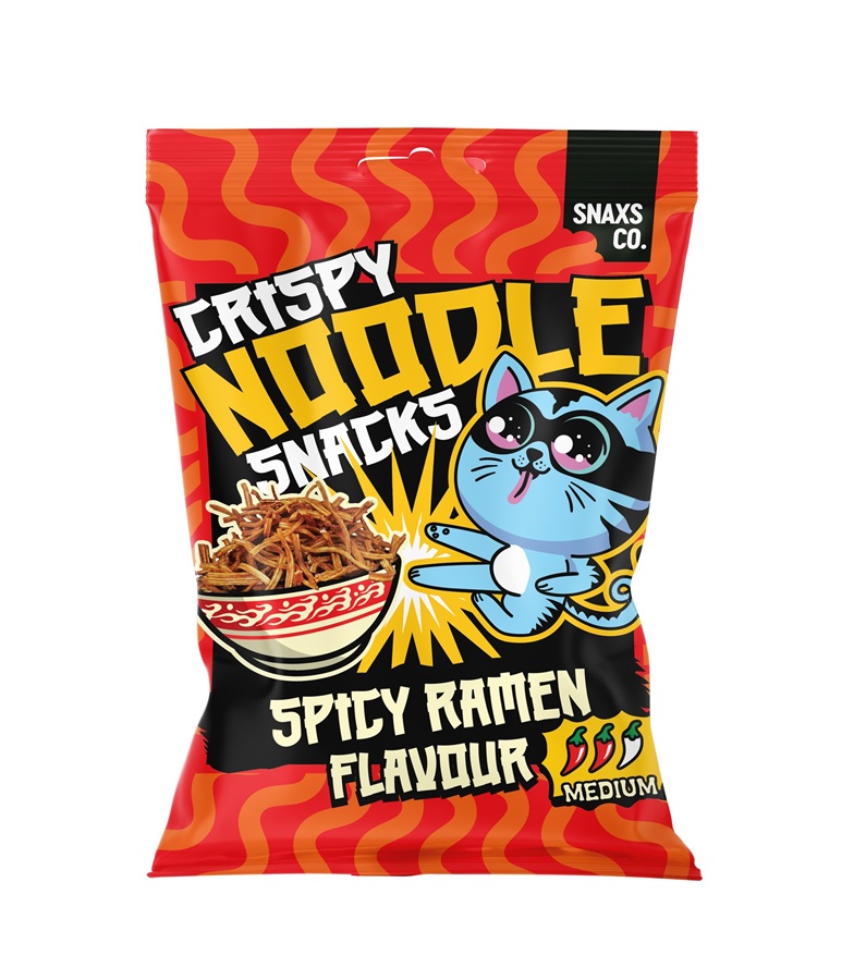 Tarwe-snacks met pittige ramen-smaak