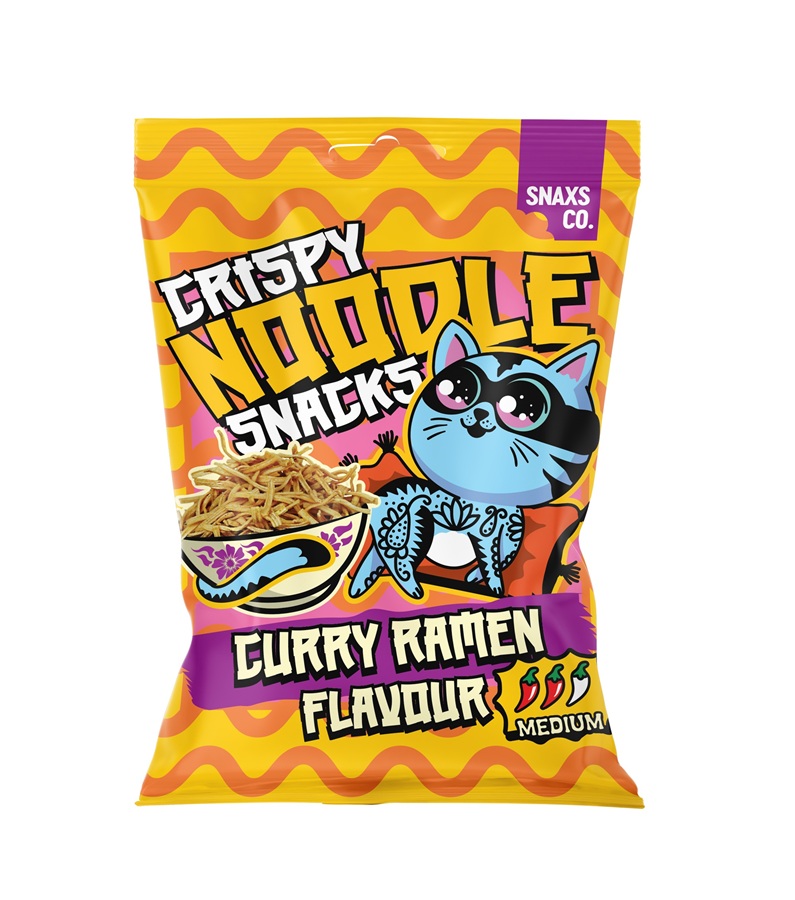 Knapperige Noodle Snacks Weizensnacks met kerrie-smaak