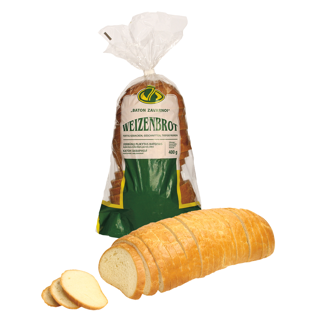 "Baton zavarnoi" Tarwebrood, kant-en-klaar gebakken, gesneden, diepgevroren