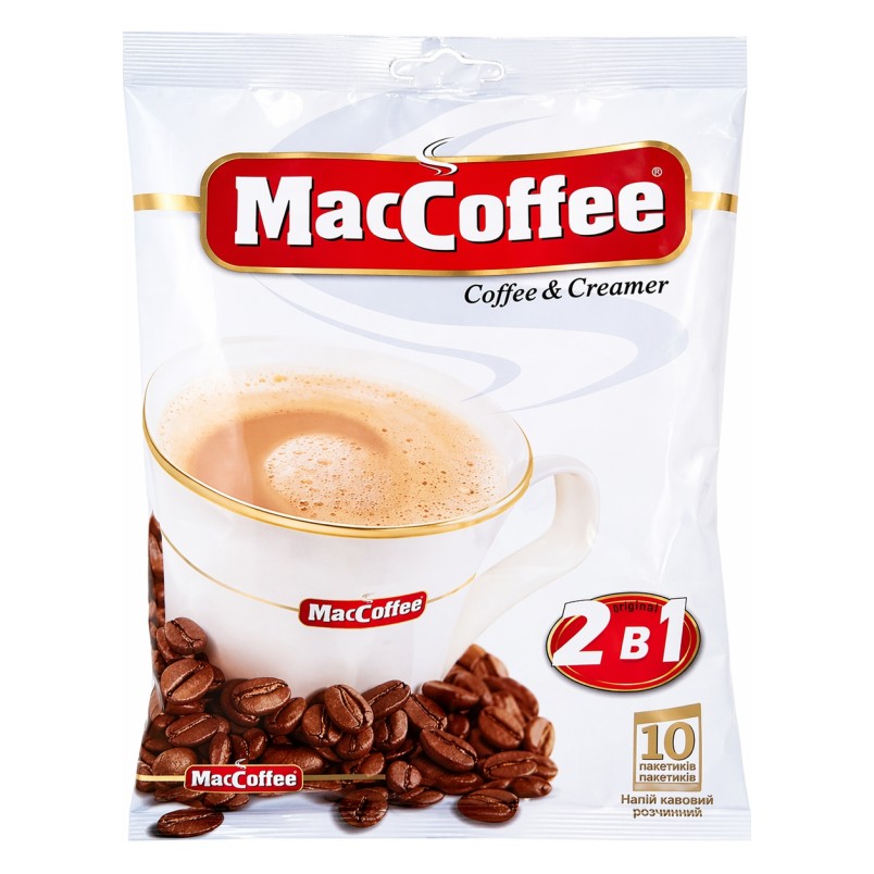MacCoffee 2-in-1 zonder suiker, 10 zakjes van 12 g, 120 g