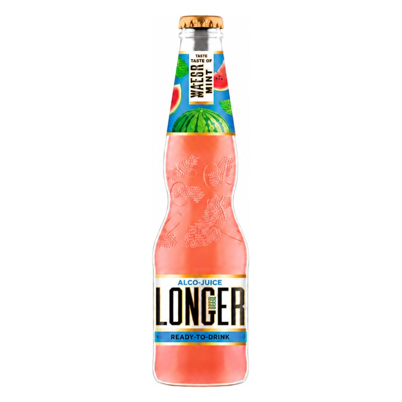 Longermixer met watermeloen- en muntsmaak, alc. 7,0%, 330 ml