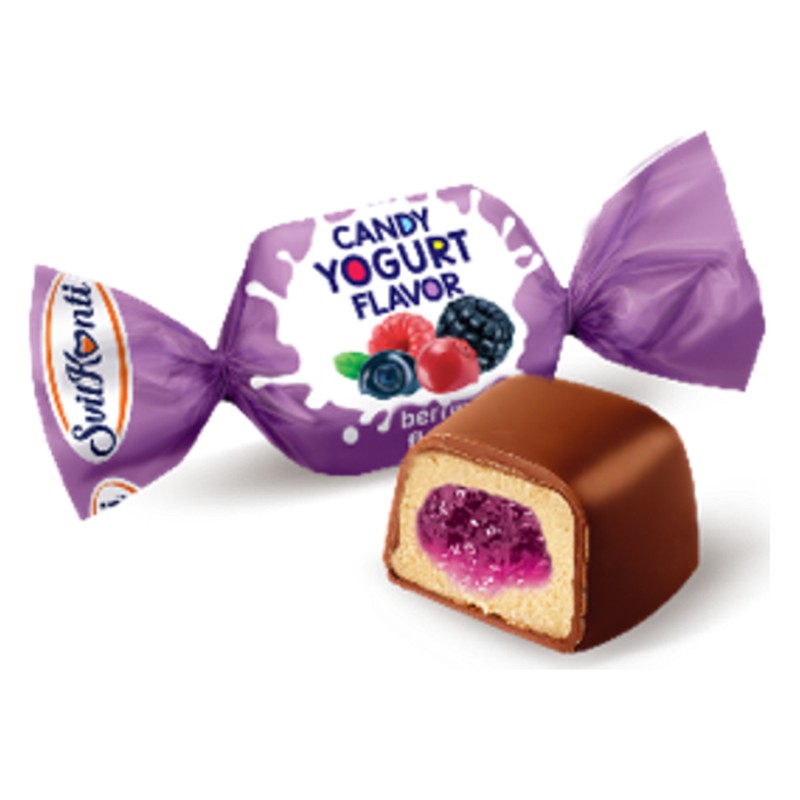 Konti snoepjes met yoghurt- en bessensmaak, 200 g