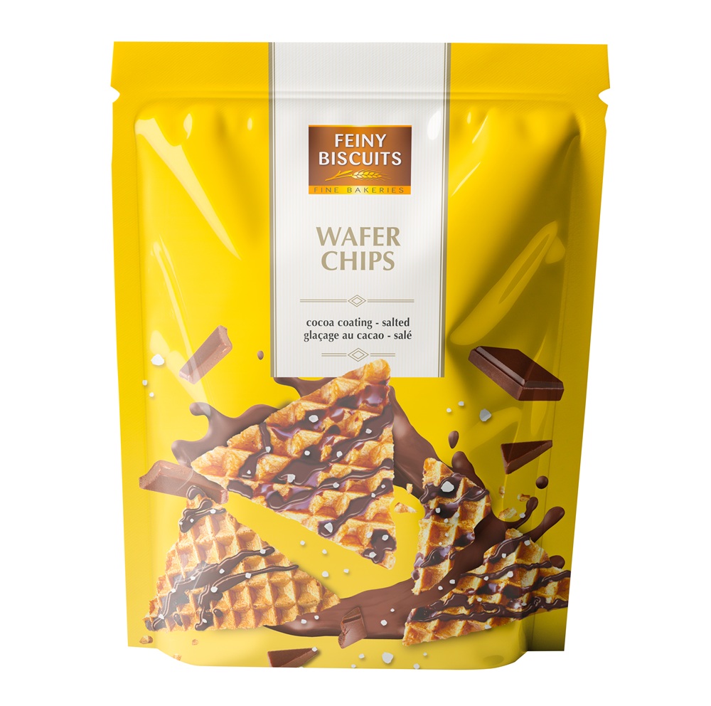 Wafelchips met chocoladelaag - gezouten