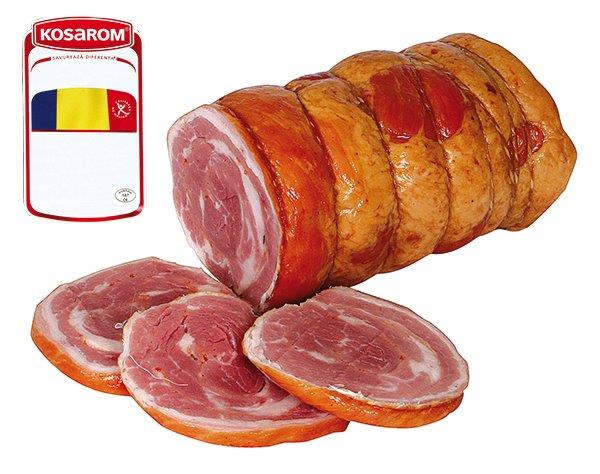 "Rulou de porc" - Рулет из свиного брюшка, вареный и копченый, по-румынски