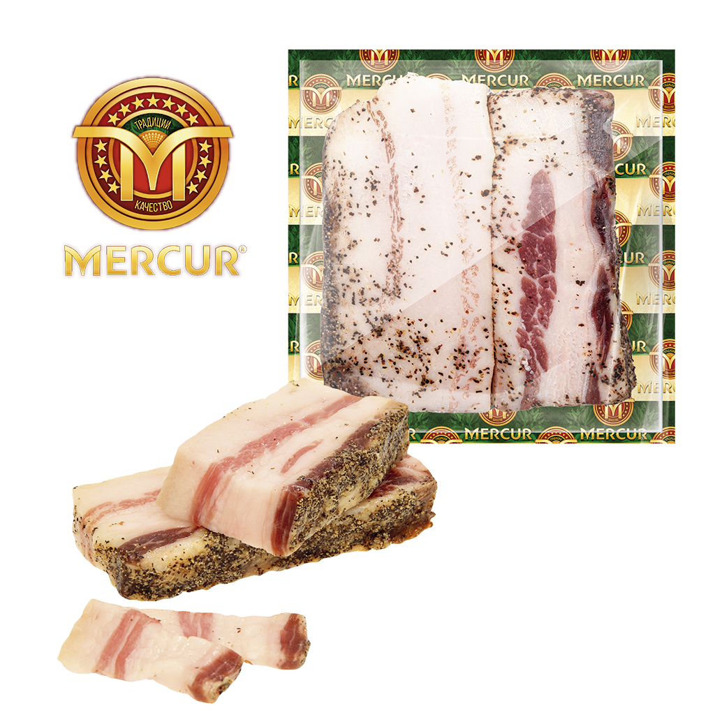 "Сало от Меркур" с перцем и чесноком