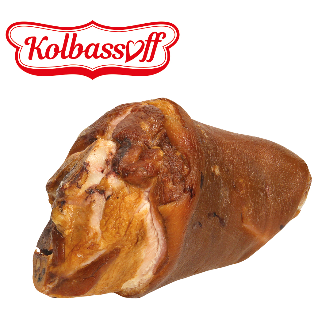 Voorkant varkensschenkel, gezouten, gekookt en gerookt