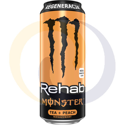 Energie Monster Rehab Thee Perzik blik 0,5l/12DRS Coca-Cola