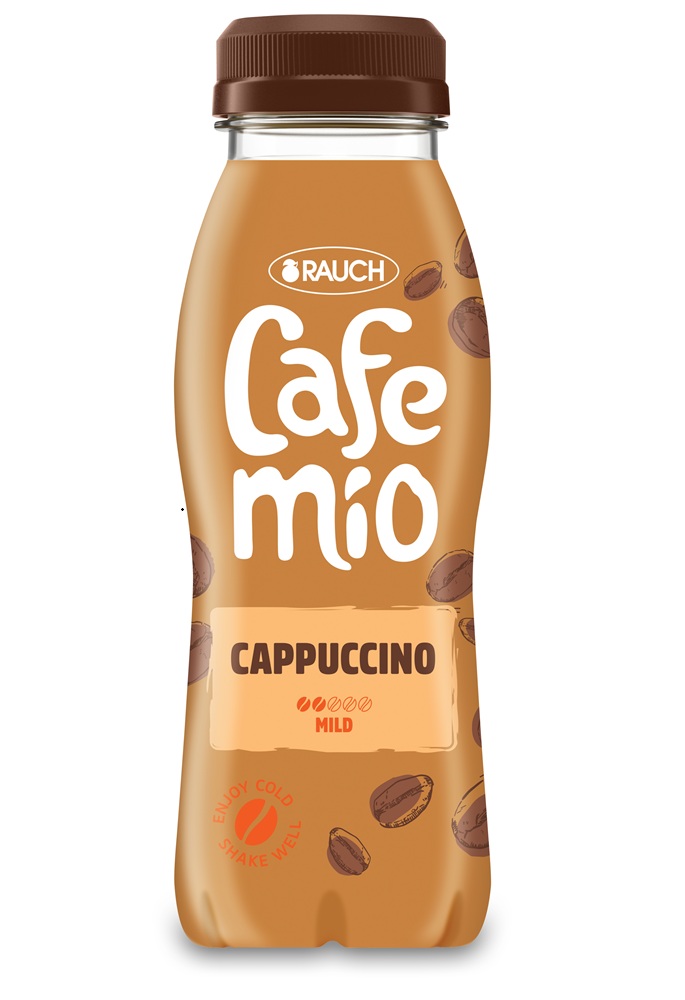 Cappuccino - Melkmengsel van melk (2,5% vet) met koffie. UHT-gestoomd.