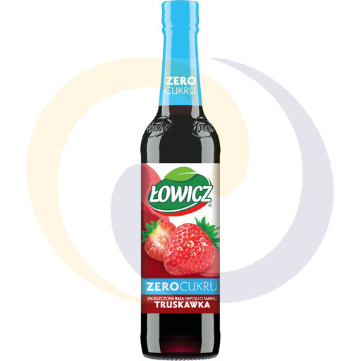 Основа для приготовления клубничного напитка Łowicz Zero, стекло 0,4л /6 Agros Nova