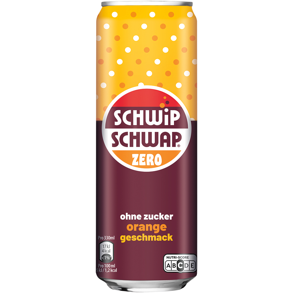 Schwip Schwap Orange Zero - Koffeinhoudende verfrissende drank, zonder suiker met zoetstof