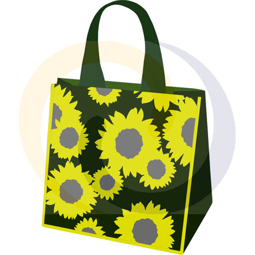 PP tas genaaid Zonnebloemen groen 32x20x28 18l/125 GAM