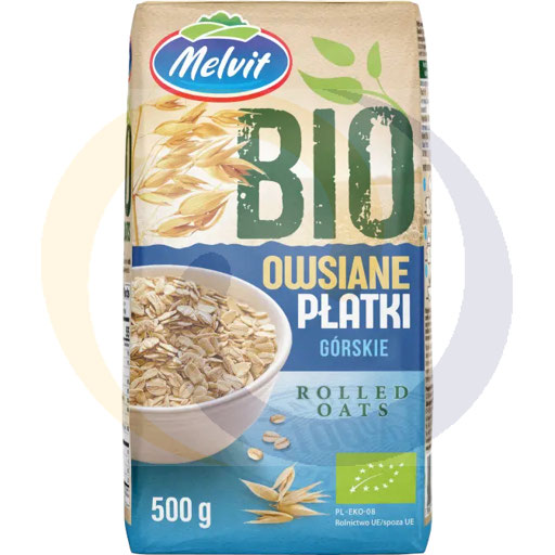 Органические овсяные хлопья горные 500г/10шт Melvit