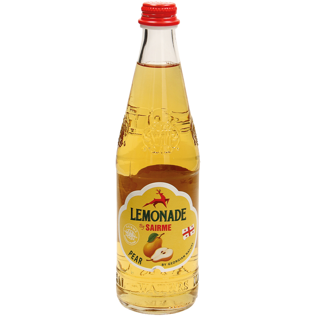 Georgische frisdrank met perensmaak, koolzuurhoudend