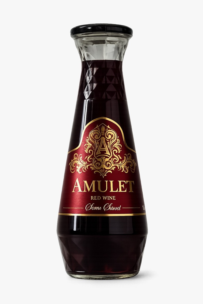Amulet Rode Wijn uit Moldavië, zoet 11,5% vol.